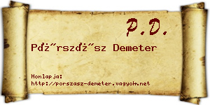Pórszász Demeter névjegykártya